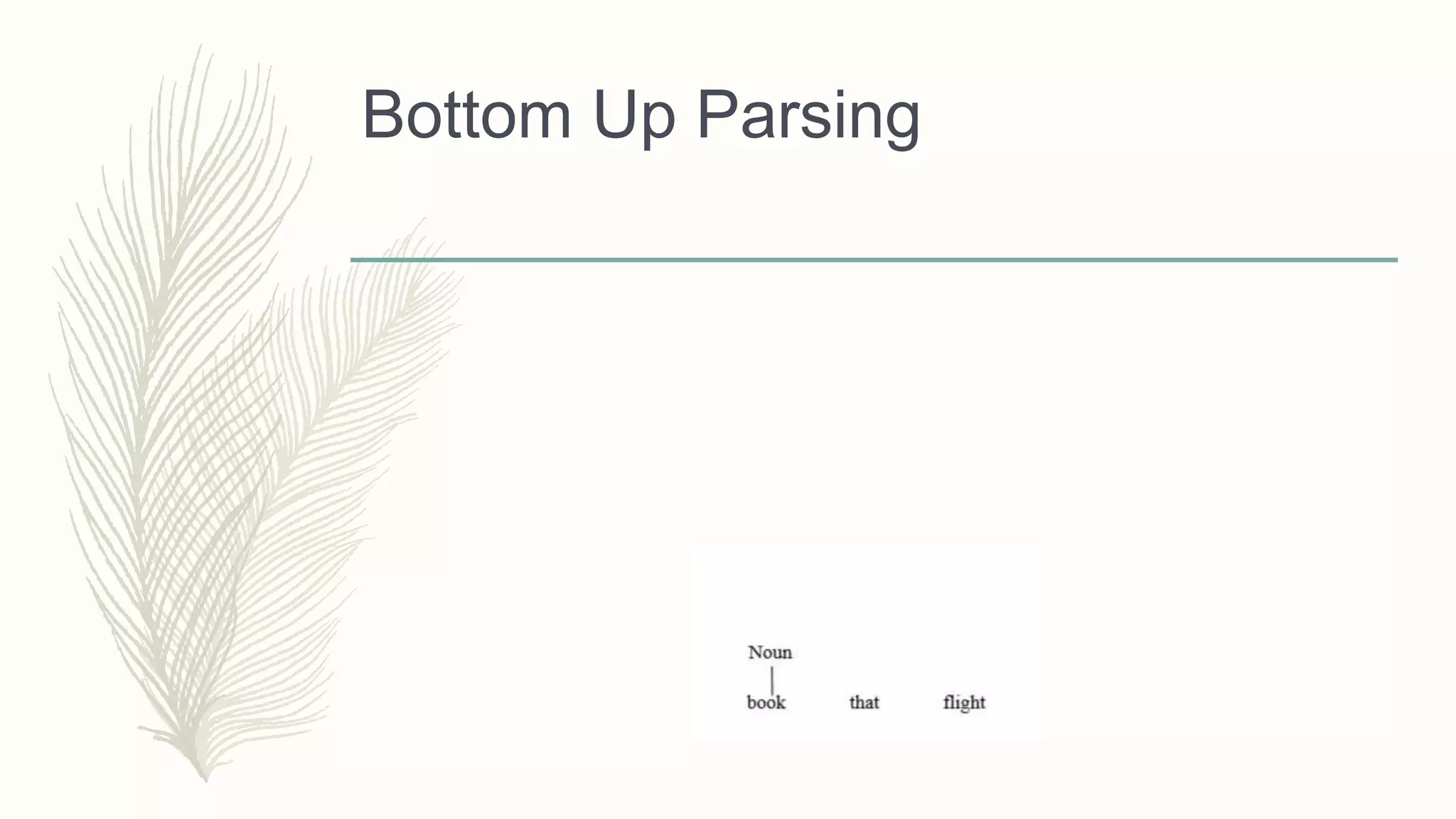 Bottom Up Parsing
 