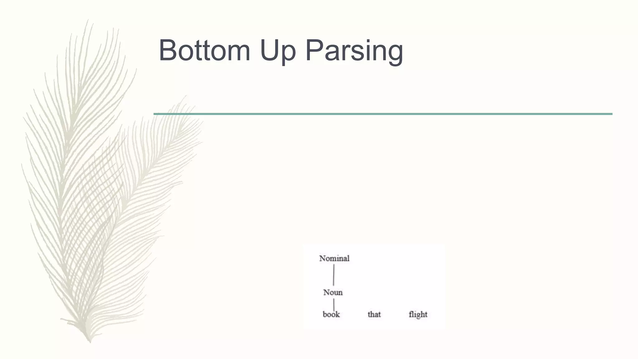 Bottom Up Parsing
 