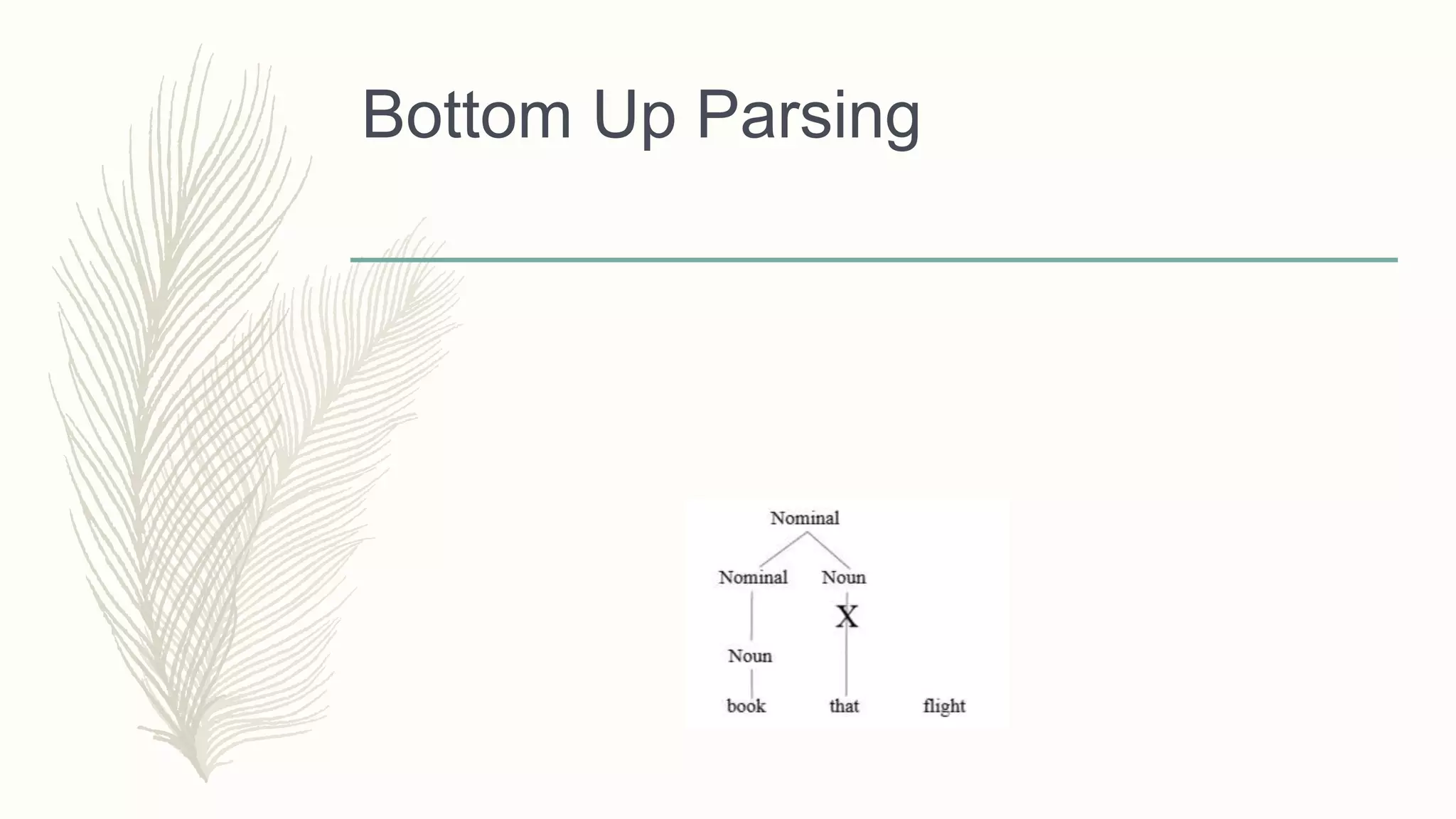 Bottom Up Parsing
 
