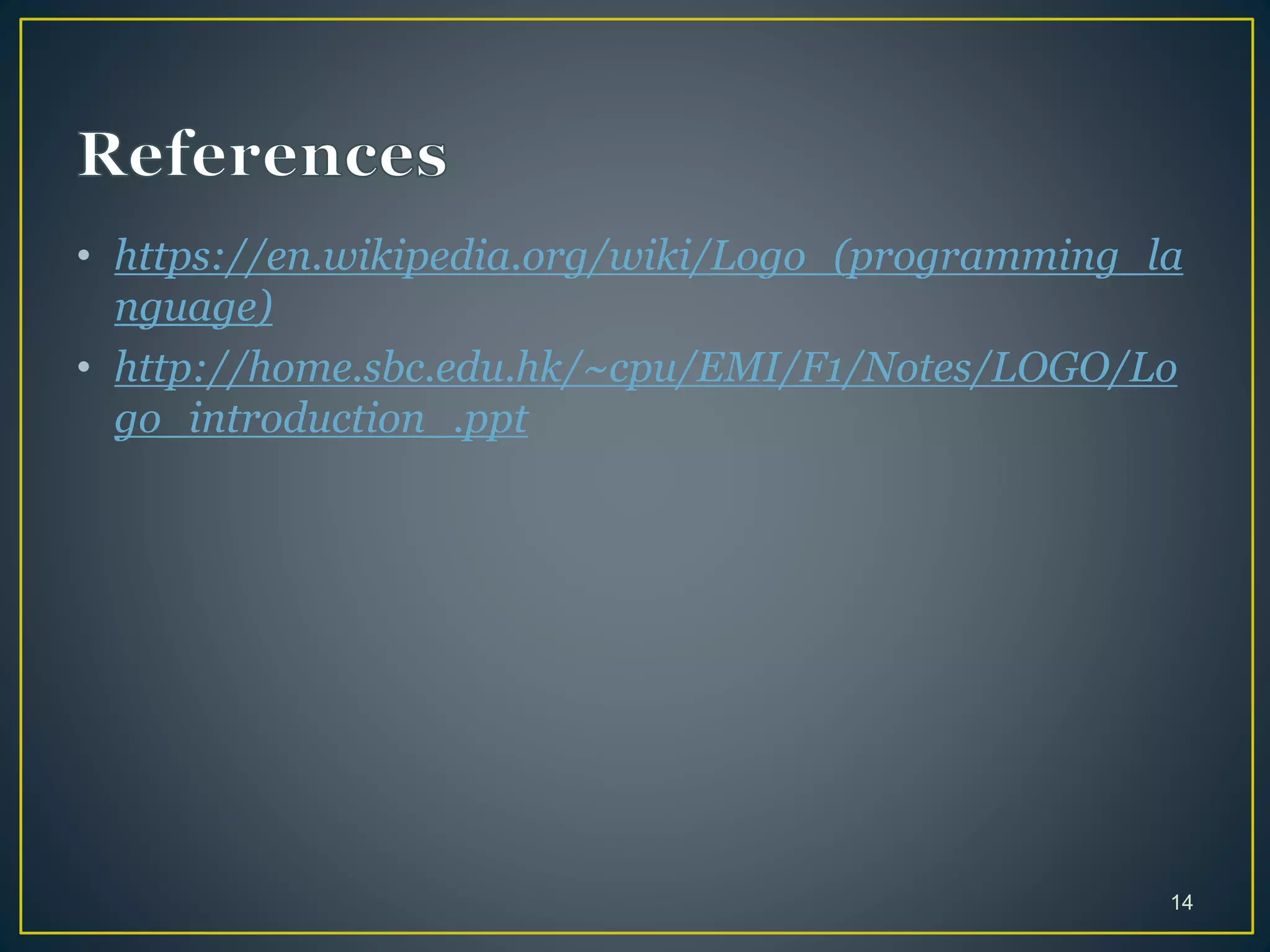 Logo Programming language | PPT