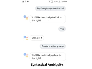 Syntactical Ambiguity
 