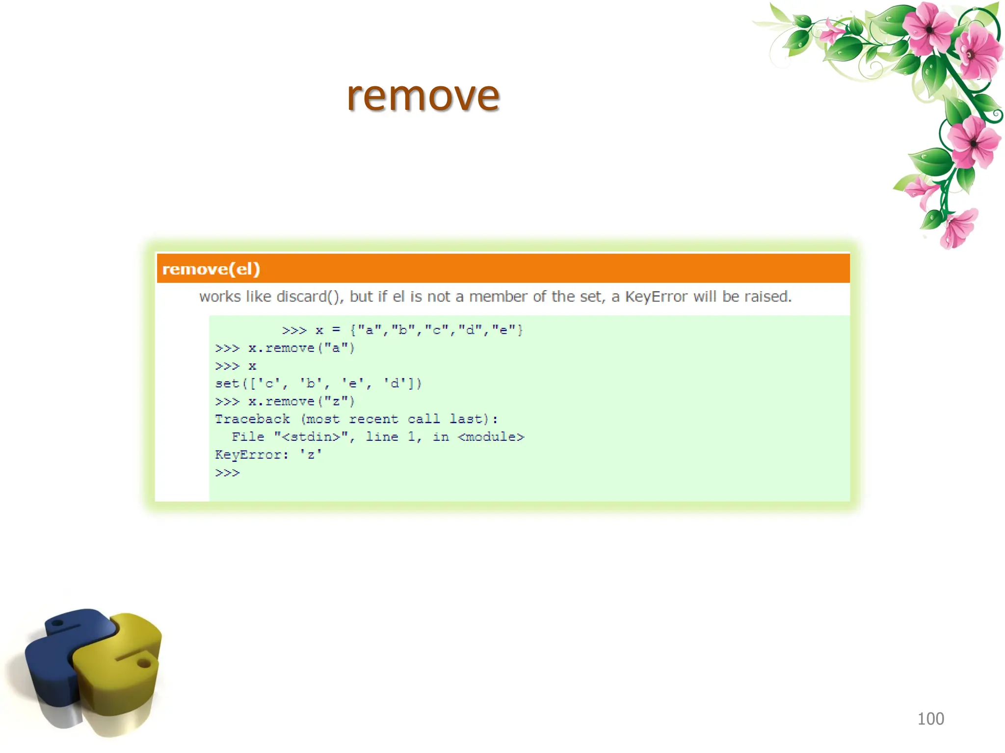 remove 100 