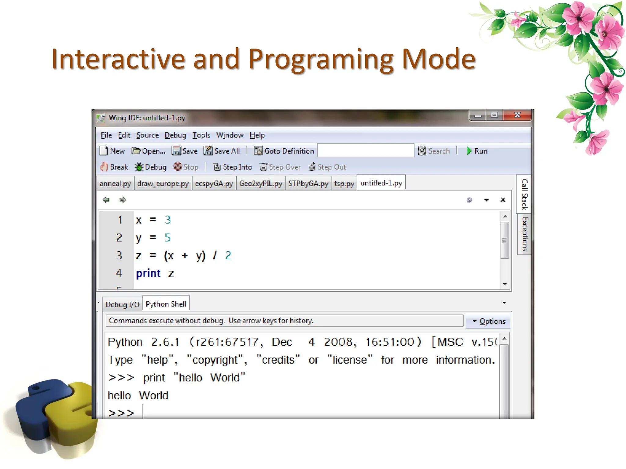 Interactive and Programing Mode 