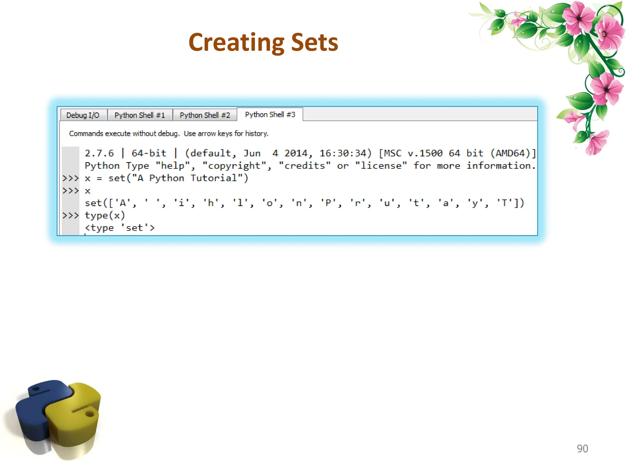Creating Sets 90 