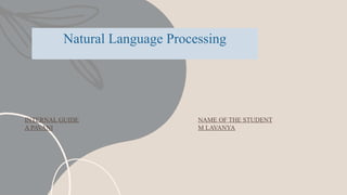 Natural Language Processing Seminar Presentation | PPTX
