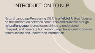 Natural Language Processing Seminar Presentation | PPTX