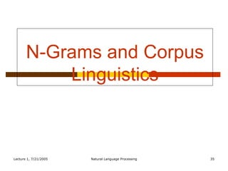 N-Grams and Corpus Linguistics 