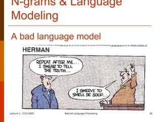 A bad language model N-grams & Language Modeling 