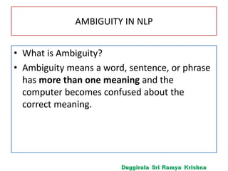NLP-UNIT-1 Origins and challenges of NLP Language Modelling: Grammar ...