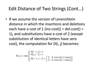 NLP_KASHK:Minimum Edit Distance | PPT