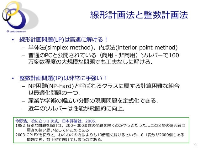 組合せ最適化入門 線形計画から整数計画まで