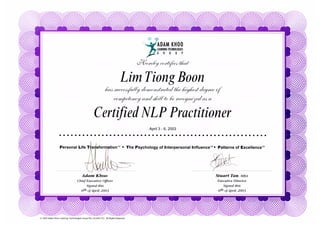 Patterns of Excellence (NLP)