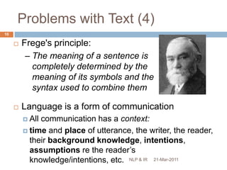 The Role of Natural Language Processing in Information Retrieval | PPTX