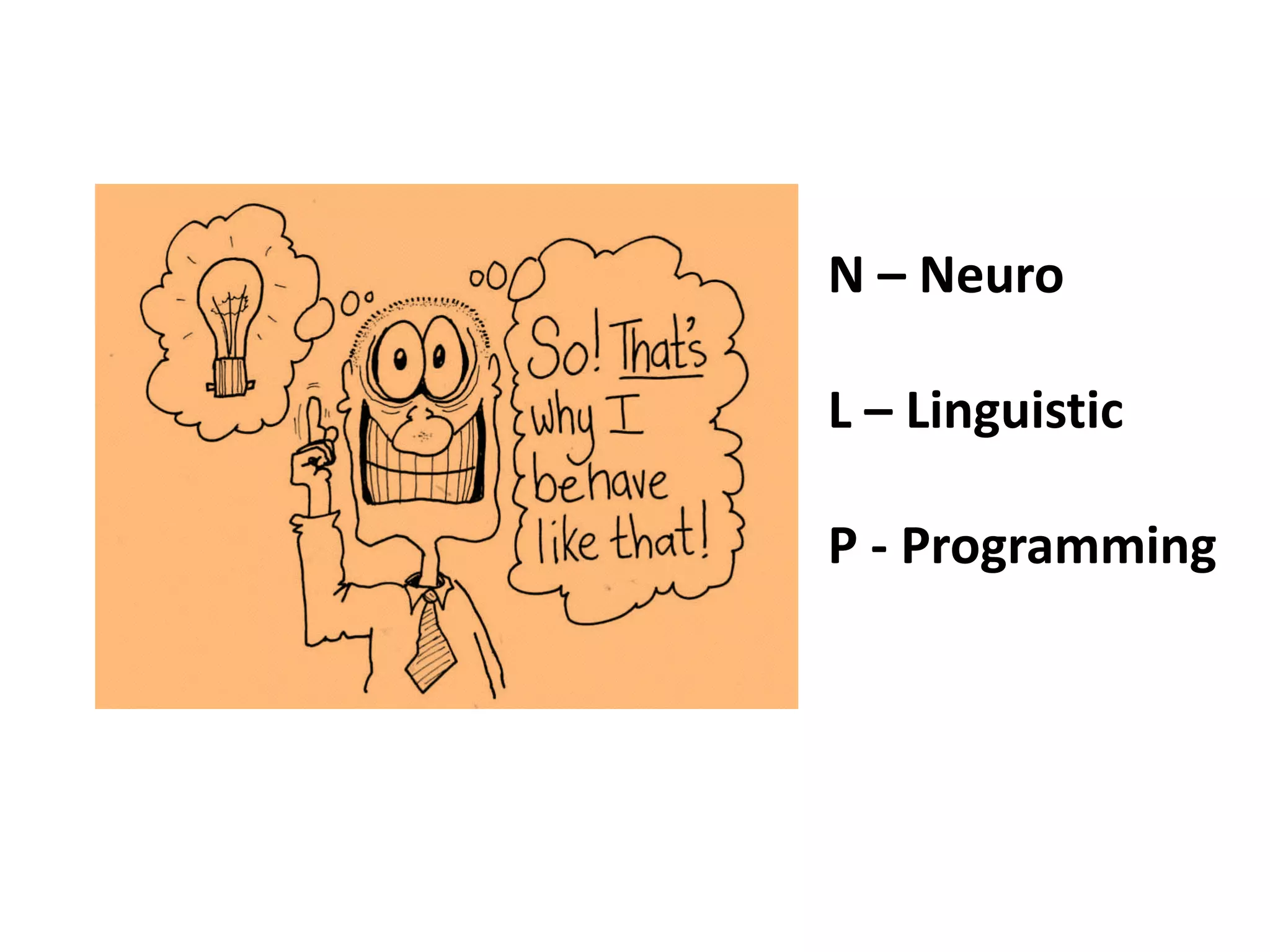 N – Neuro

L – Linguistic

P - Programming
 