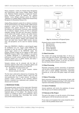 Nlp based retrieval of medical information for diagnosis of human ...