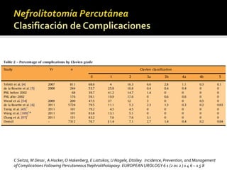 C Seitza, M Desai , A Hacker, O Hakenberg, E Liatsikos, U Nagele, Dtolley. Incidence, Prevention, and Management 
of Complications Following Percutaneous Nephrolitholapaxy. EUROPEAN UROLOGY 6 1 (2 01 2 ) 1 4 6 – 1 5 8 
 