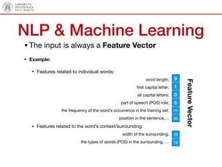 Big Data Analytics course: Named Entities and Deep Learning for NLP