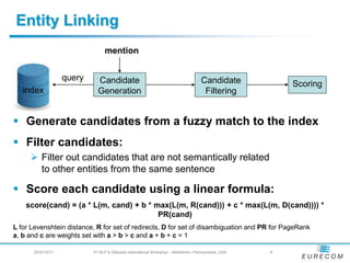 § Generate candidates from a fuzzy match to the index
§ Filter candidates:
Ø Filter out candidates that are not semantical...