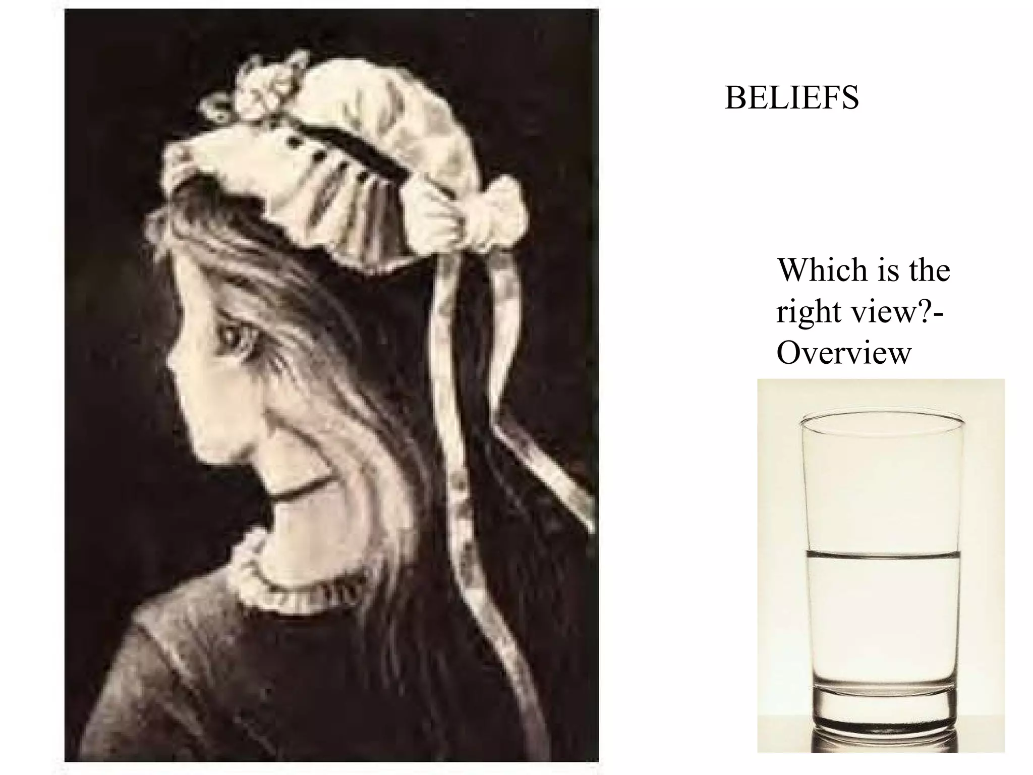 BELIEFS Which is the right view?-Overview 