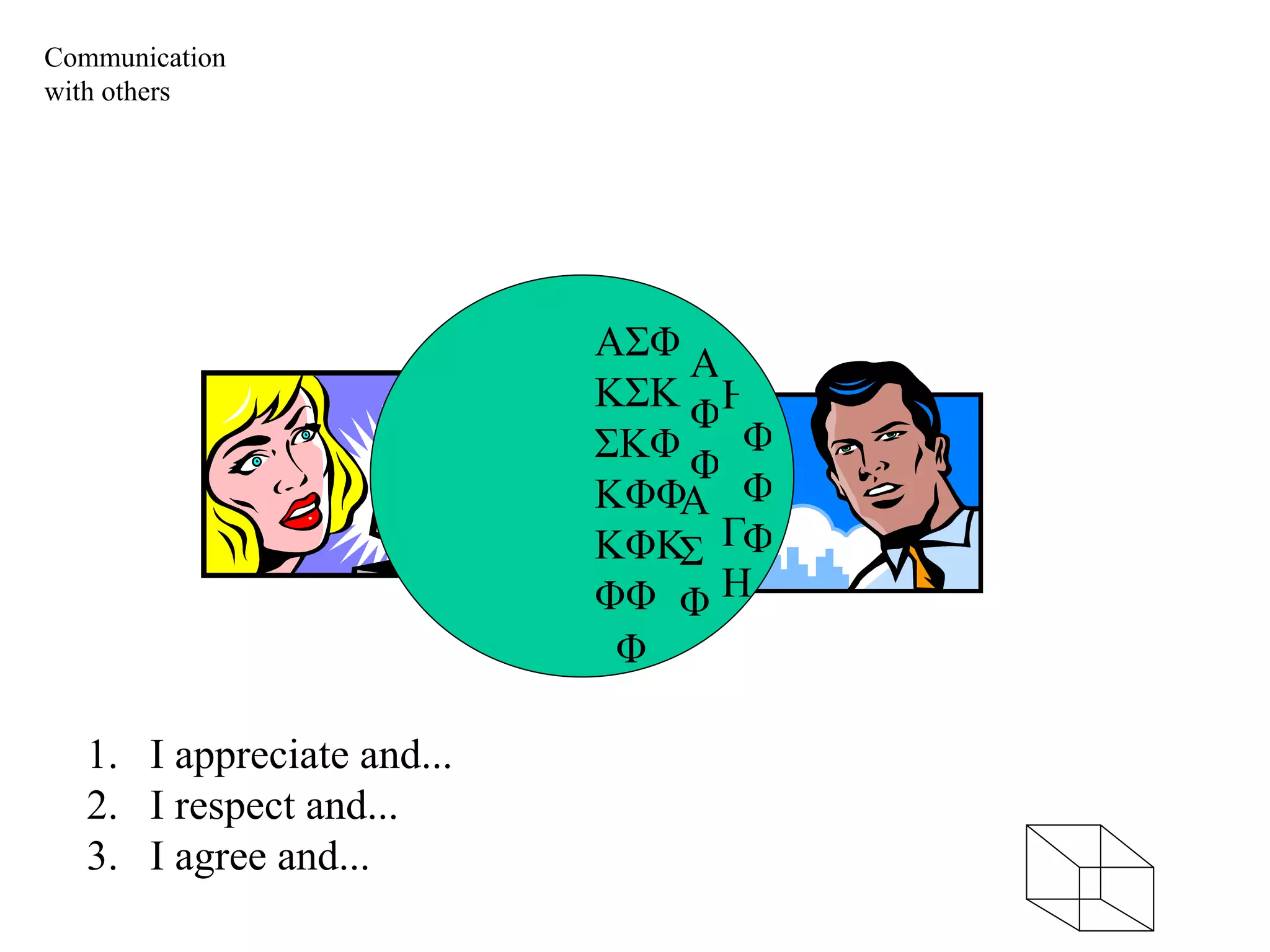 ΑΣΦΚΣΚΣΚΦΚΦΦΚΦΚΦΦ ΑΣΦ ΑΦΦ ΦΦΦ Φ ΓΗ Η Communication with others I appreciate and... I respect and... 3.  I agree and...  