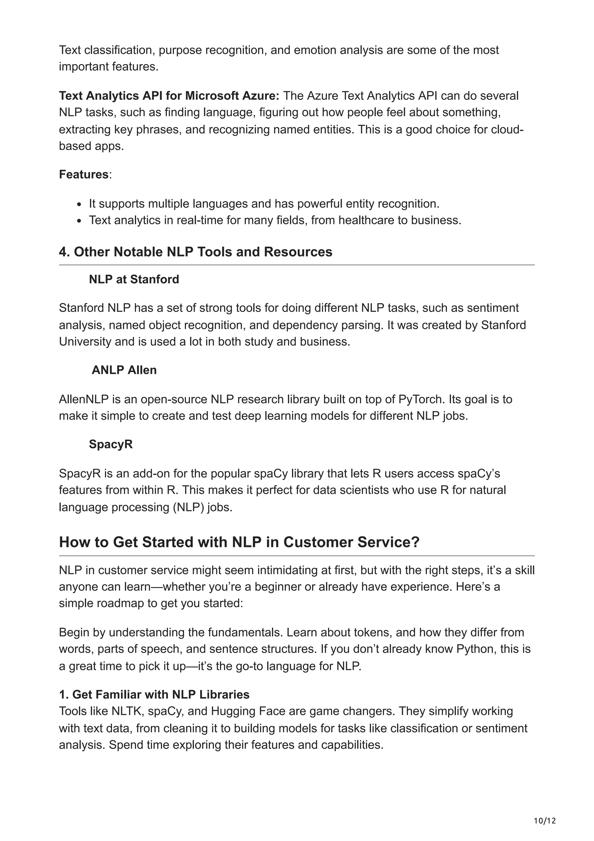 NLP in Customer Service – Complete Guide | PDF