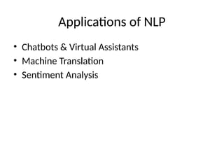 Nlp Virtual Assistant Example NLP_Introduction, Basics of NLP and real time examples for nlp | PPTX
