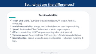 Comprehensive Guide to NLP Preprocessing and Tokenization Techniques | PPTX