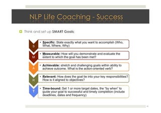 22
!  Think and set up SMART Goals:
 