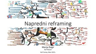 Napredni reframing
Marija Švigir
NLP Master
NLP Centar, Mart 2015.
 