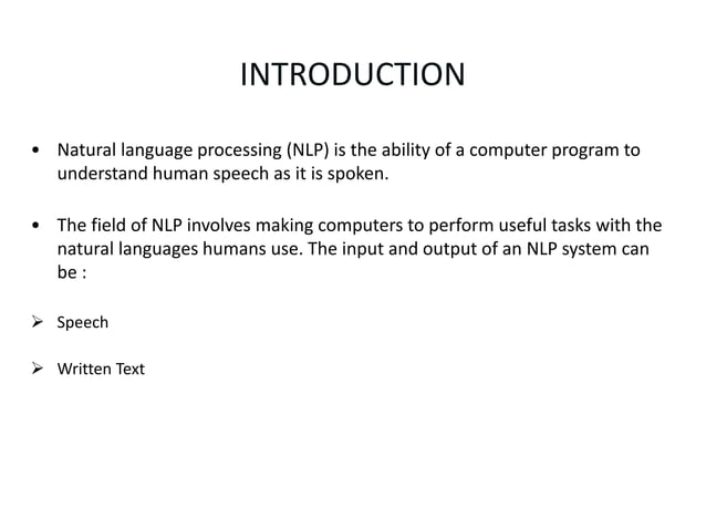 Natural language processing | PPT