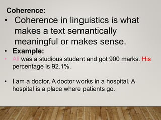 Cohesive devices in natural language processing | PPTX