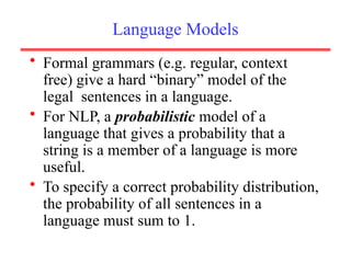 Natural langaugea processing n gram models | PPTX