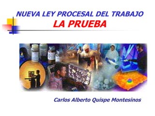 NUEVA LEY PROCESAL DEL TRABAJO
        LA PRUEBA




        Carlos Alberto Quispe Montesinos
 