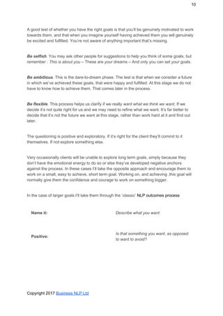 Nlp Goals Checklist.pdf NLP in business | PDF