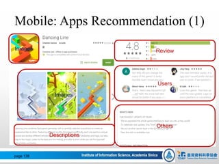 Mobile: Apps Recommendation (1)
page 138
Descriptions
Review
Users
Others
Images
Images
 