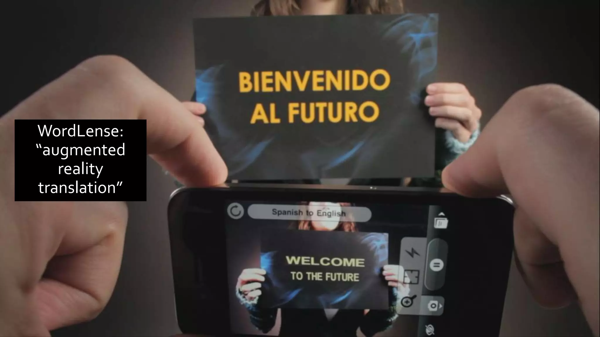 WordLense: “augmented reality translation” 