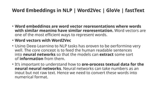 NLP WORDEMBEDDDING TECHINUES CBOW BOW.pptx