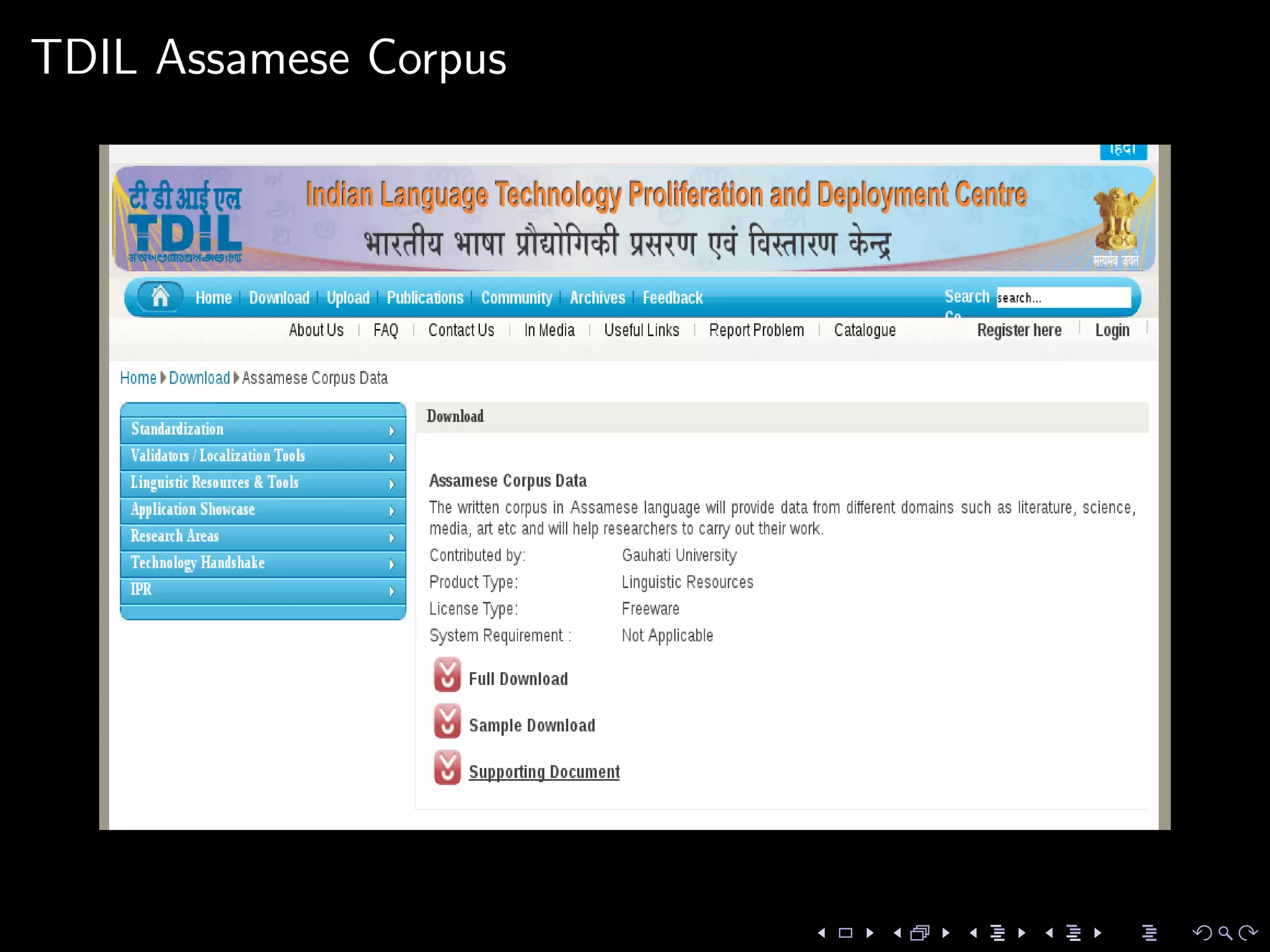 TDIL Assamese Corpus
 