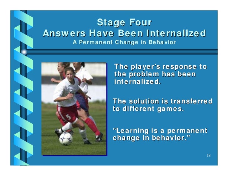Four stages of learning soccer