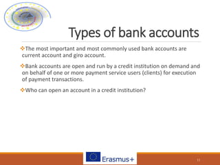 Management of bank accounts | PDF