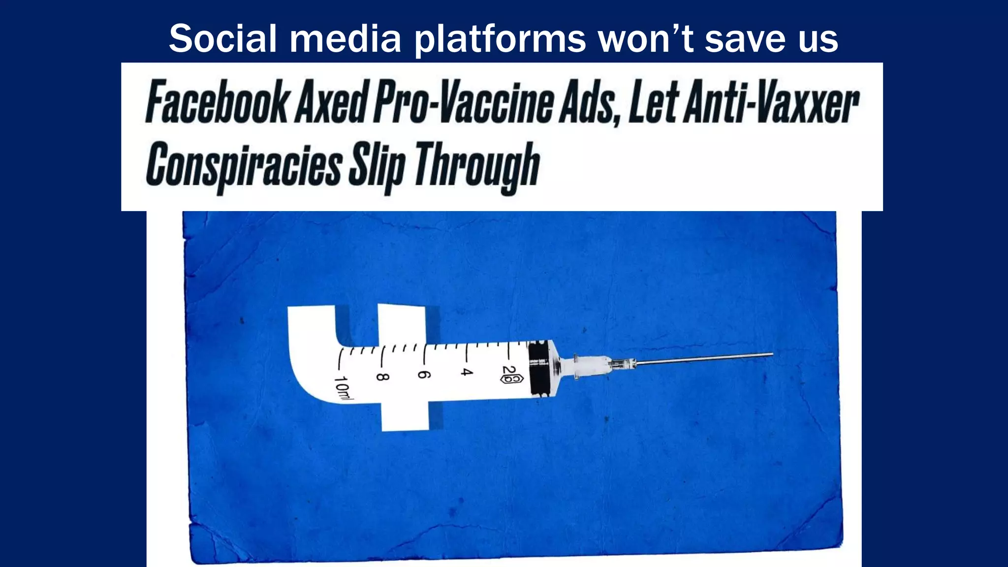 Social media platforms won’t save us
 