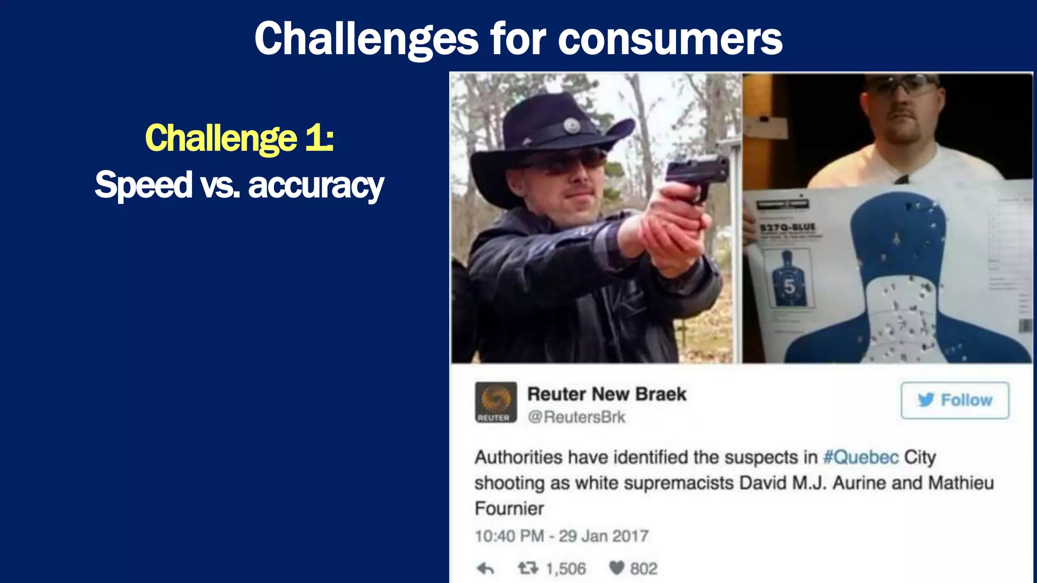 Challenges for consumers
Challenge 1:
Speed vs. accuracy
 