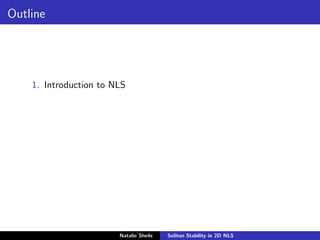 Soliton Stability of the 2D Nonlinear Schrödinger Equation | PDF