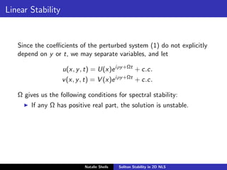 Soliton Stability of the 2D Nonlinear Schrödinger Equation | PDF