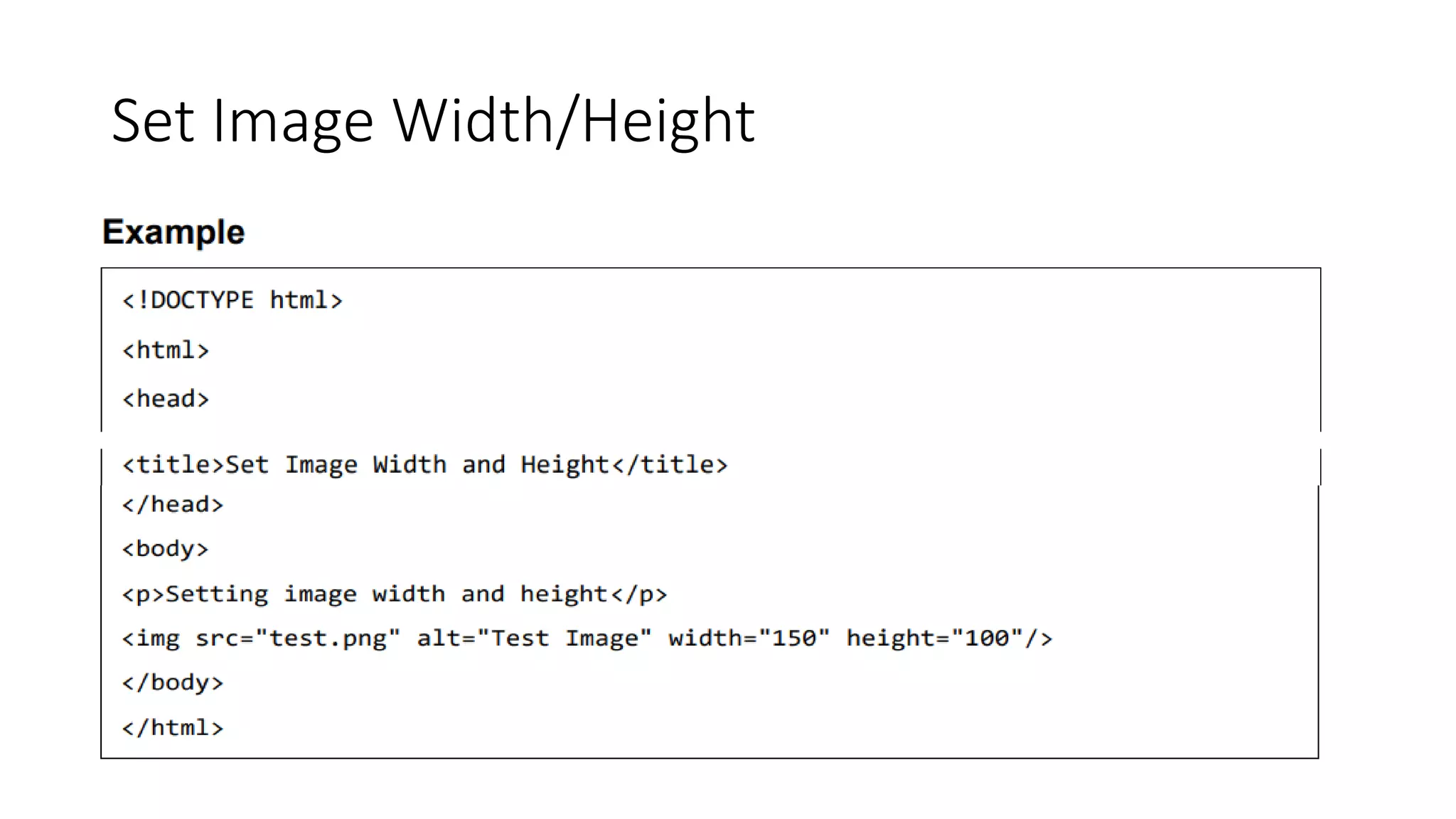Set Image Width/Height
 