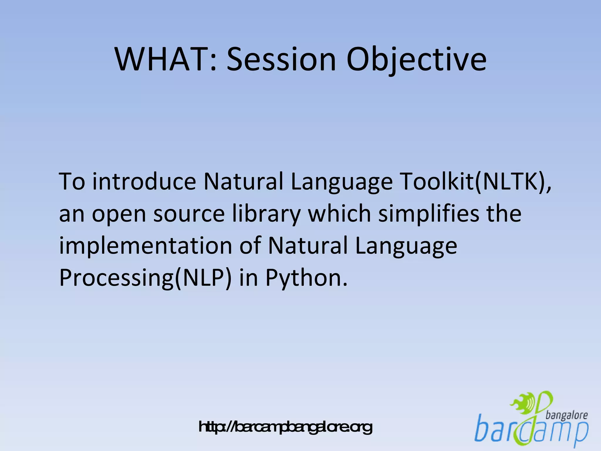 NLTK: Natural Language Processing made easy | PPT | Programming ...
