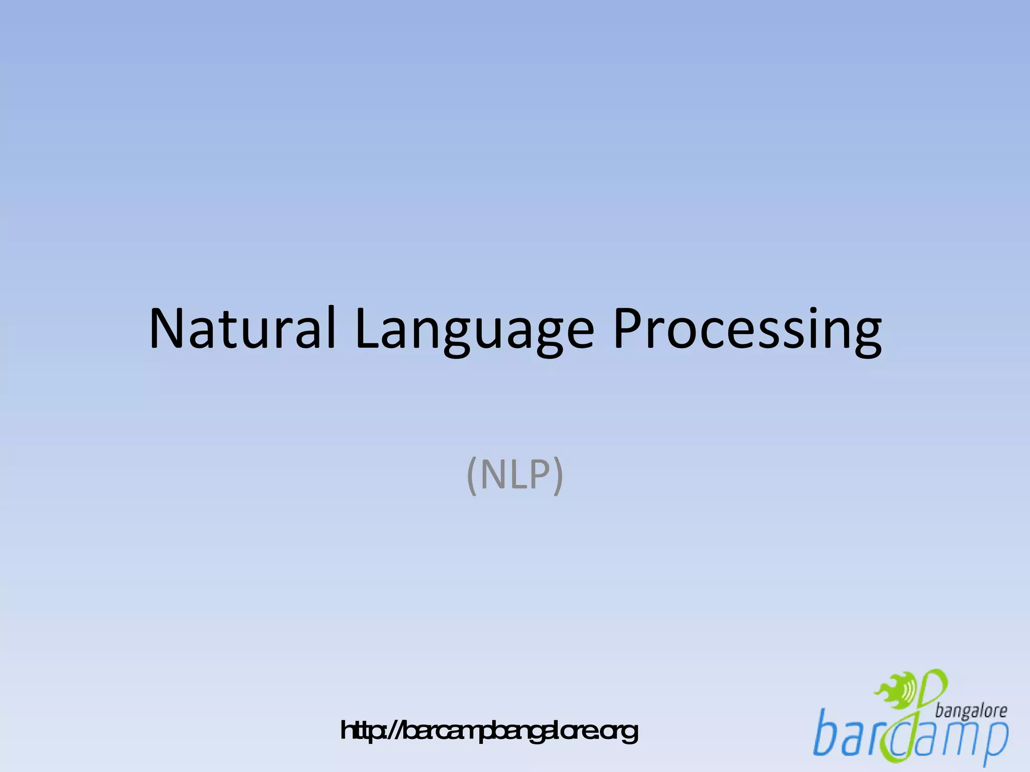 NLTK: Natural Language Processing made easy | PPT