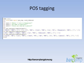 POS tagging 