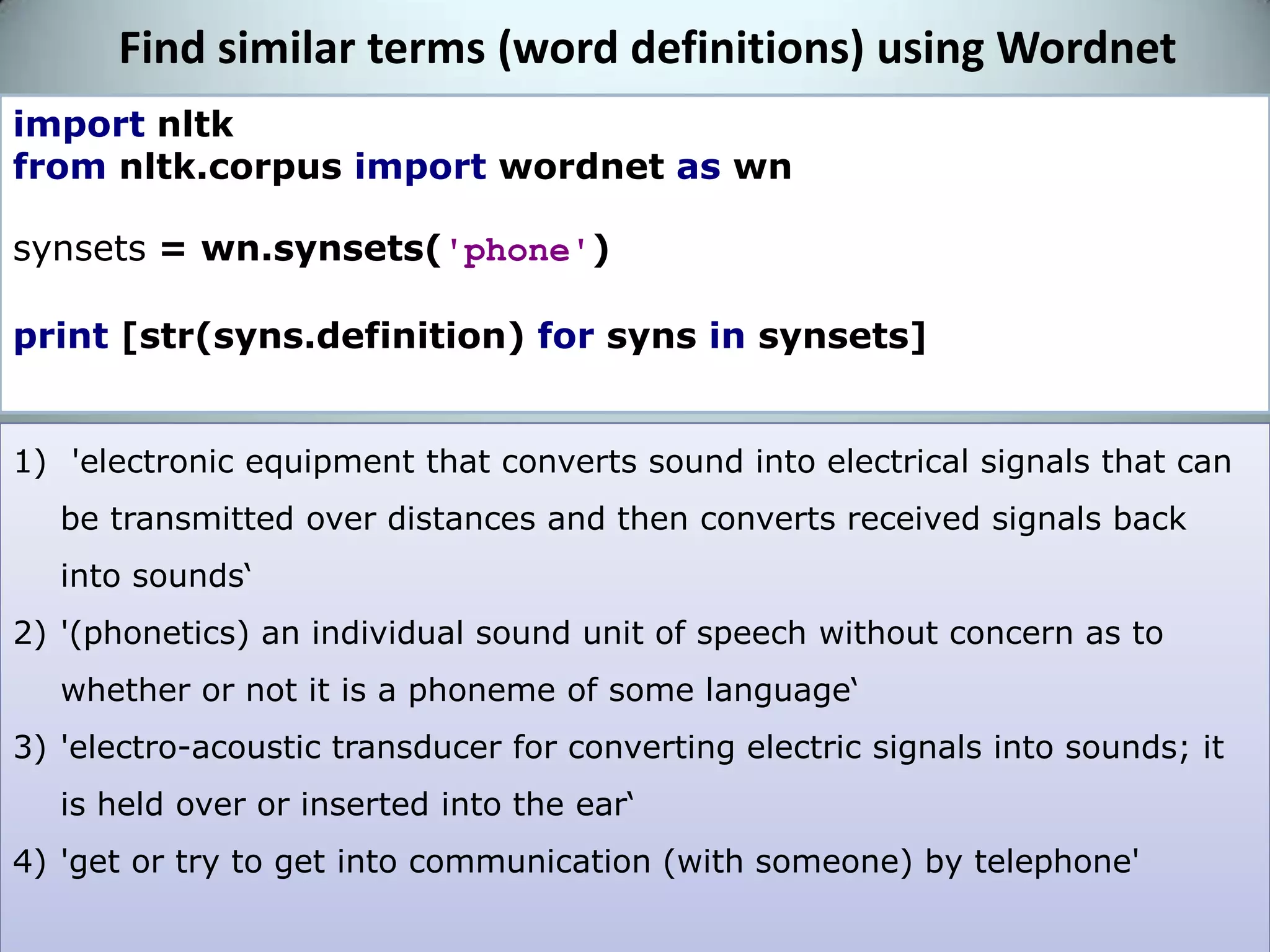Penn Bank Part-of-Speech TagsSource: http://www.ai.mit.edu/courses/6.863/tagdef.html