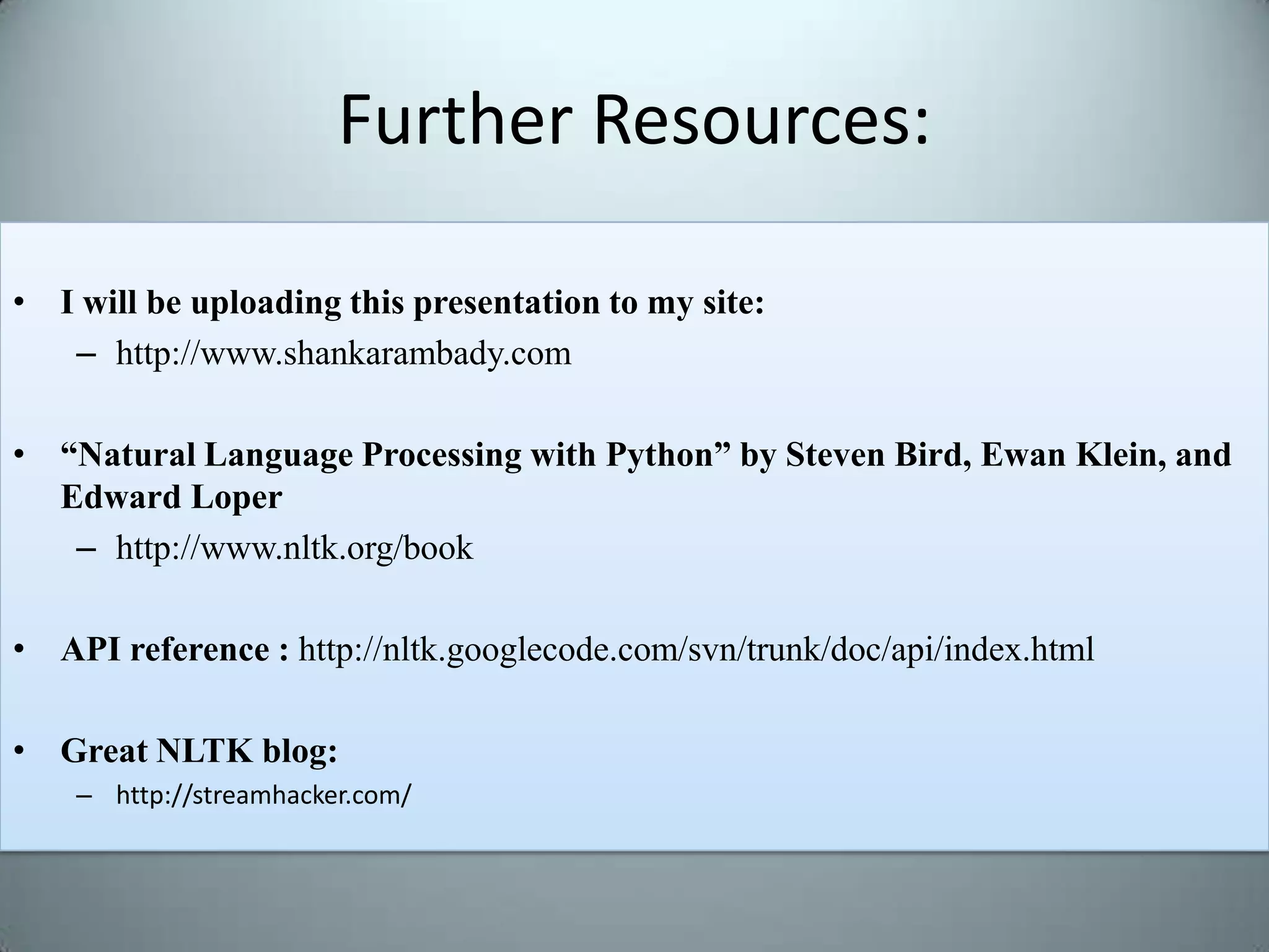 Chunkers will get us this far:[ Jack and Jill ] went up [ the hill ]Chunk tokens are non-recursive – meaning, there is no overlap when chunkingThe recursive form for the same sentence is:( Jack and Jill went up (the hill ) )